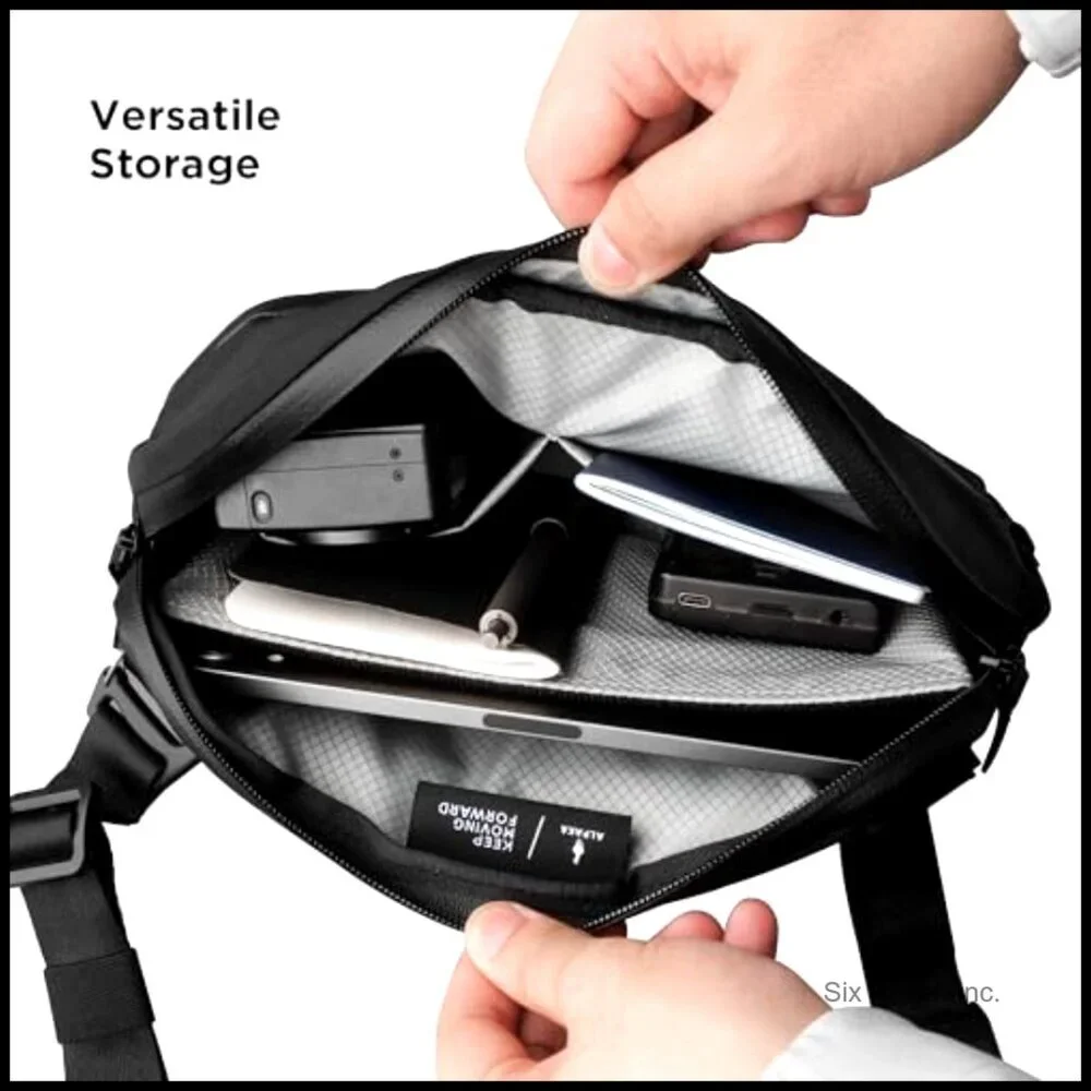 Crossbody Sling Bag Lightweight Travel Packable Quick Release Strap